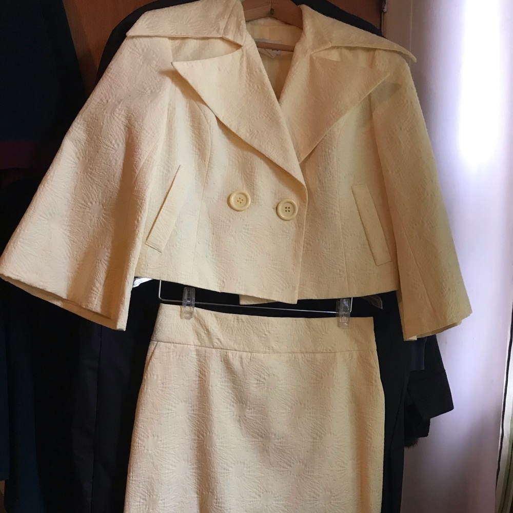 Pale Yellow vintage style suit